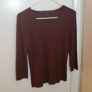 August silk brown size large